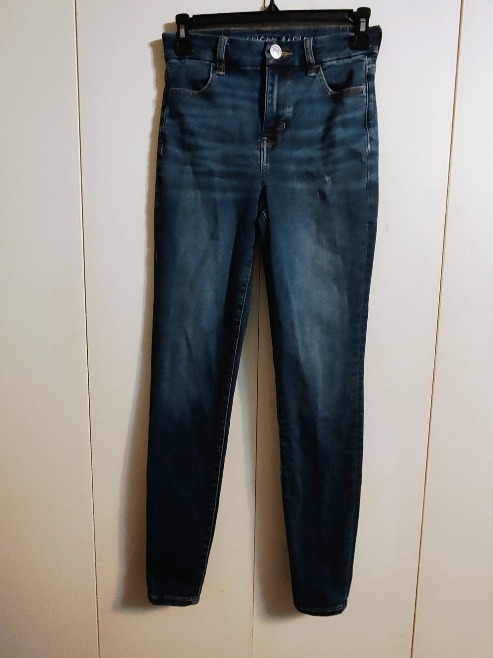 American Eagle Outfitters Dark Blue Next Level Stretch Curvy Hi-Rise Jeggings